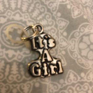 GANZ silver toned charm- it’s a girl